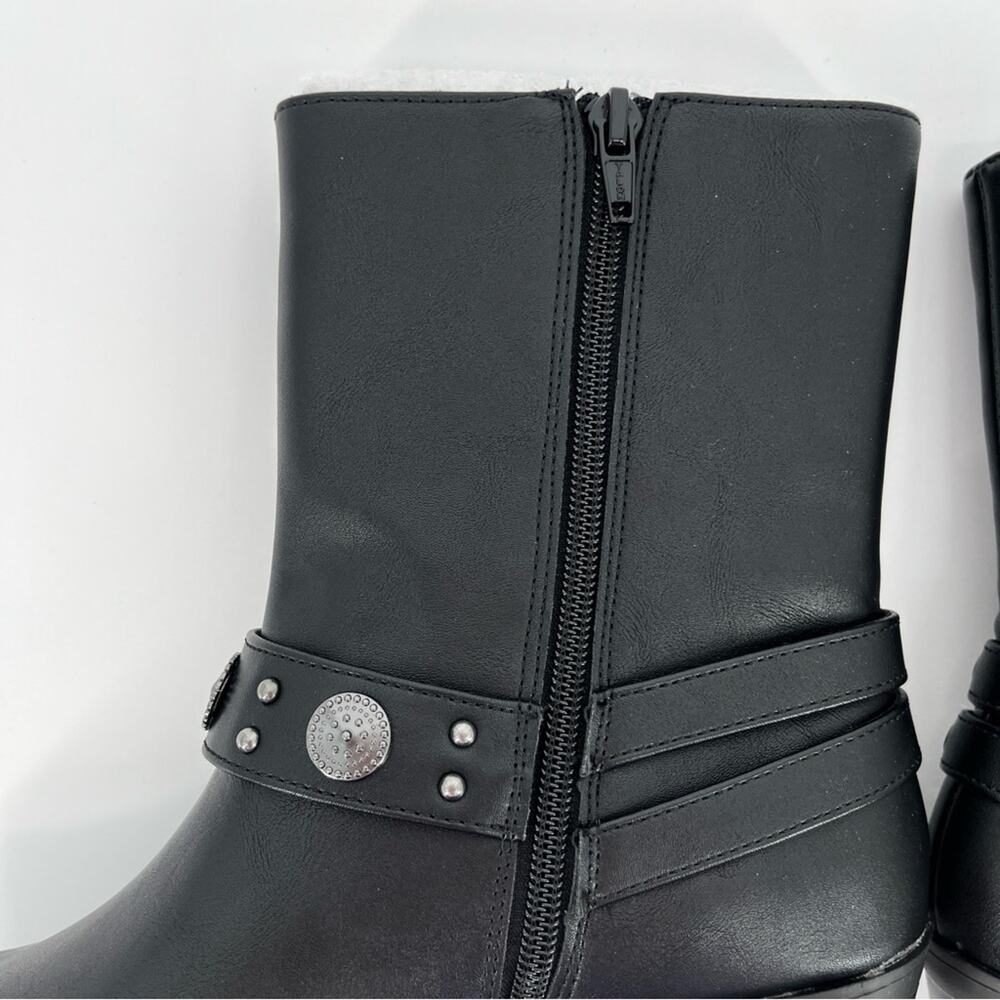 Wild Pair Sherri Harness Moto booties black - 6 - Picture 10 of 13